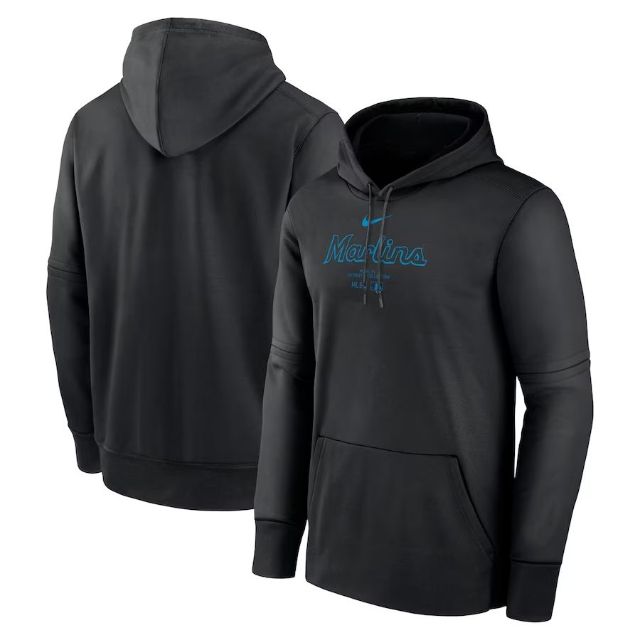 Men 2025 MLB Miami Marlins Black Nike hoodie style 2->miami marlins->MLB Jersey